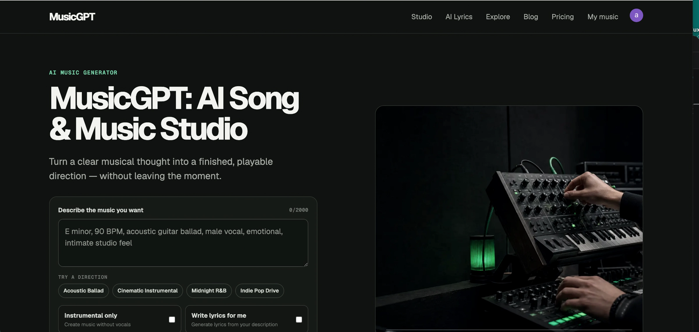 MusicGPT screenshot