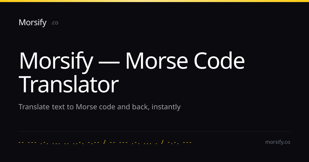 Morsify screenshot