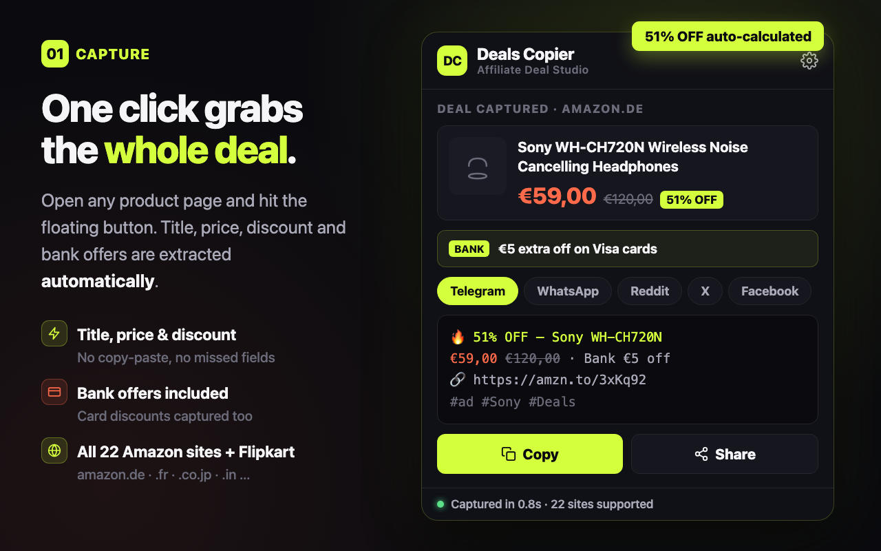 Deals Copier screenshot