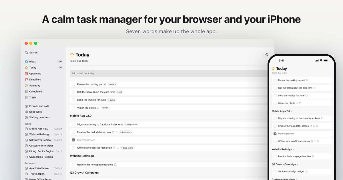 TaskPocket screenshot