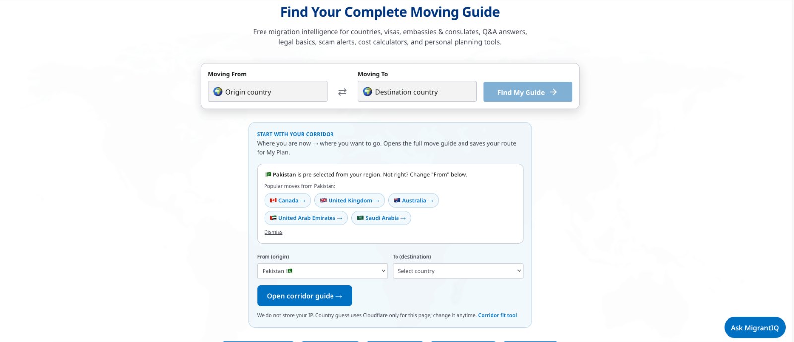 MigrantIQ screenshot