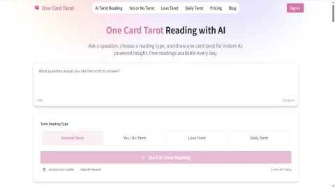 onecardtarot.org screenshot