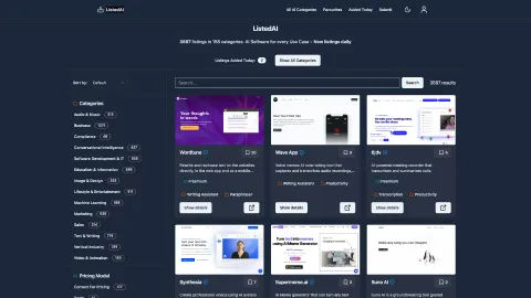 ListedAI.co screenshot