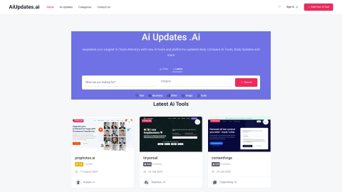 AIUpdates.ai screenshot