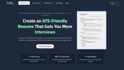 ats-resume.com screenshot