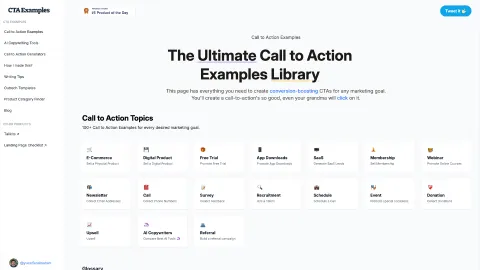 CTAExamples.com screenshot