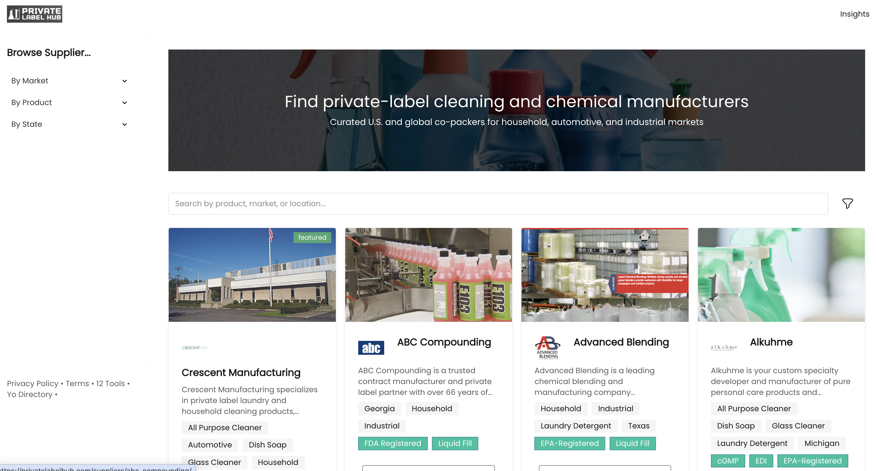 privatelabelhub.com screenshot