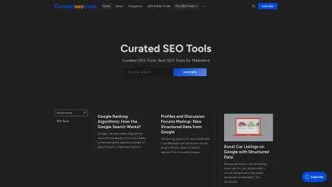 CuratedSEOTools.com screenshot