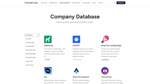 FounderClub.com screenshot