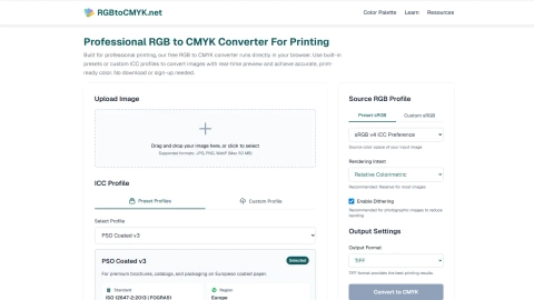 rgbtocmyk.net screenshot
