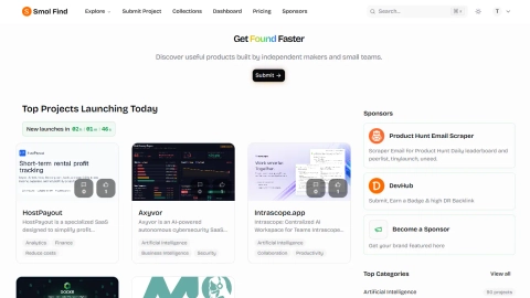 smolfind.com screenshot