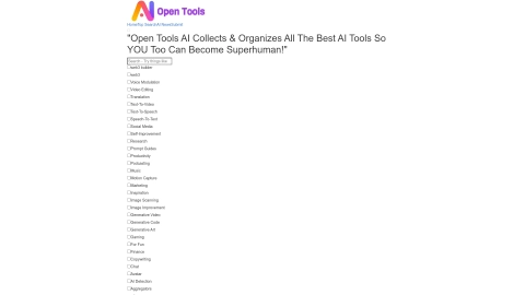 OpenToolsAI.com screenshot